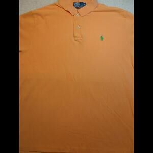 Polo By Ralph Lauren Cotten Knit  Pull Over Button Up Short Sleeve Golf Polo XL